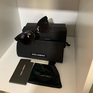 Dolce & Gabbana Cat Eye Embellished Sunglasses